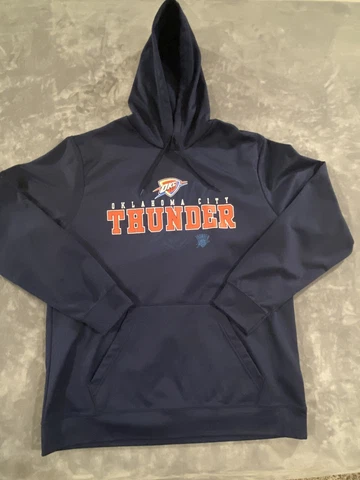 Oklahoma City Thunder Sweatshirt/Hoodie Mens XL Navy Pocket TX3 Warm NBA Active Cover