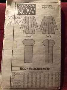 Butterick See & Sew 6454 Jacket & Dress Misses Size 16-24 Pattern NO ENVELOPE - Picture 1 of 2