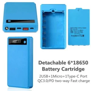 DIY 6*18650 Power Bank Case Soldering-free Power Bank Fast Charging Battery Box - Picture 1 of 21