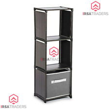 3 Tier Storage Compartment Home/Office Plastic Organiser With Shelving Unit