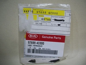 KIA OPTIMA 12 13 AC A/C LABEL  NEW OEM  - Picture 1 of 1