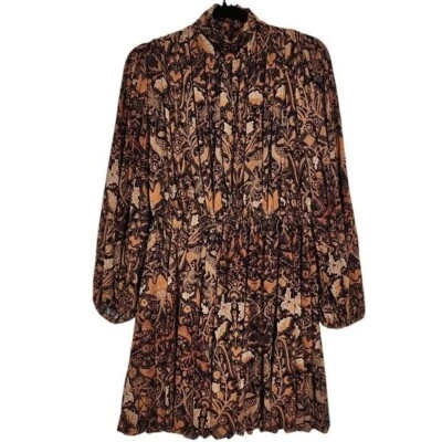 Ulla Johnson Wilhemina 聚拢印花弹力球衣迷你连衣裙天体尺寸 S — 第 1/4 张图片