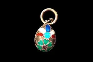 A 1910s Silver And Enamel Imperial Russian Egg Pendant, Cloisonne Letter - Picture 1 of 5