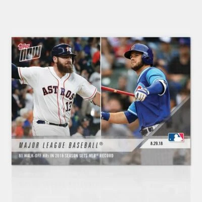 81 Walk-Off HR's Sets Record Gleyber Torres Bote McCutchen White Topps Now #657 - Image 1 of 2