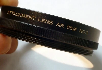 Konica Attachment Lens AR 55MM No. 1 FOR Macro-Hexanon AR 55mm f3.5 105mm f4 - Image 1 of 4