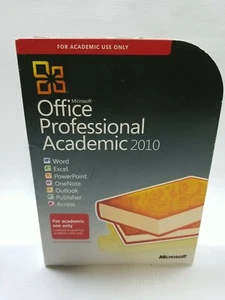 Microsoft Office Professional 2010 Academic T6D-00123 Pro Full w/ Key - Picture 1 of 3