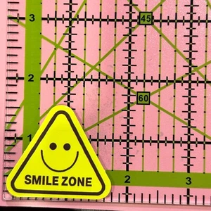 SMILE ZONE Spoof MINI Funny Warning Sticker- Vinyl Decal Sticker Bomb Skater - Picture 1 of 5