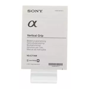 Sony a vertical grip Bedienungsanleitung Gebrauchsanweisung VG-C77AM - Afbeelding 1 van 1