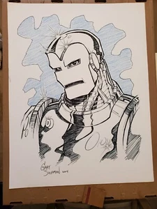 ORIGINAL KUNST/LITHOGRATH IRONMAN #2 VON GARY SHIPMAN 13" X 17" - Bild 1 von 4