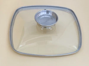 Glasdeckel 28 x 28cm Sicherheitsglasdeckel mit Aromaknopf im Deckel - Bild 1 von 4