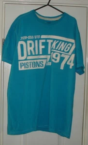 Mens Blue Drift King T-Shirt Size XL - Picture 1 of 3