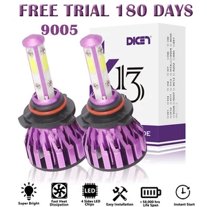 9005 LED Car Headlights Kit Combo Bulbs 6500k High Low Beam Super White Bright - Picture 1 of 13