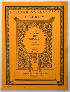 Czerny La Escuela de la Velocidad Para El Pianoforte Op. Prensatelas Colección Nº 499 - Imagen 1 de 8