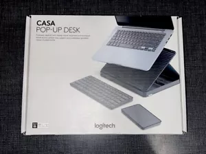 Logitech - Casa Pop-Up Desk Work From Home Kit Compact Wireless Keyboard, Tou... - Picture 1 of 3