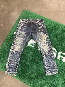 Pantalones de mezclilla rasgados Jordan Craig desgastados talla 38 x 34 - Imagen 1 de 9