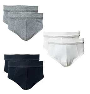 Kumpf Herren Slip 2er Pack Grau Weiß Schwarz Baumwolle Gr. S M L XL 2XL - Picture 1 of 6
