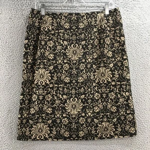 Talbots Straight & Pencil Skirt Womens 14 Multicolor Cotton Floral Print Zipper - Picture 1 of 13