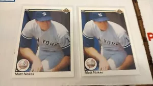 1990 Upper Deck Rare Error Variation High #744 Matt Nokes Clean "M"att Mint - Picture 1 of 6