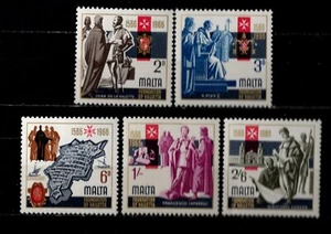 Malta Sc #348-52 MNH 1966 Valletta 400th Ann Map Pope St Pius V. - Picture 1 of 1
