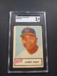 1954 Dan-Dee Potato Chip #4 Larry Doby Cleveland Indians HOF⚾⚾💥 SGC 1 - Picture 1 of 2