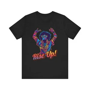 Rise Up! Womans Graphic Tee,Festival Wear, Resistance Clothing,Art Tee,Urbanwear - Picture 1 of 5