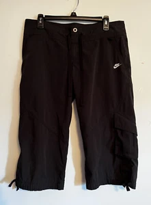 “Nike” Black Cotton Blend Capri Pants w/ 3 Pockets, Size Medium. - Picture 1 of 8