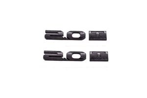 Fit 18-24 JEEP WRANGLER JL Gloss Black 2.0T turbo EMBLEM BADGE NAMEPLATE x2 - Picture 1 of 3