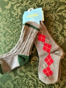 NWT Gymboree holiday dress socks lot 2p boys 12 24 18 christmas argyle red green - Picture 1 of 3