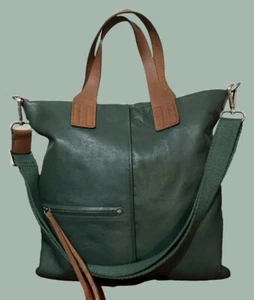 Christopher kon - Green Leather Tote/Crossbody Bag - Picture 1 of 10