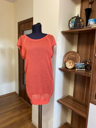 TUNICA A RETE A TRAMA APERTA ARANCIONE ALEXANDER WANG TAGLIA S