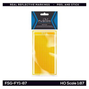 HO Scale Railroad Freight Car Yellow Reflective Markings Set - Picture 1 of 1