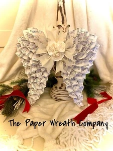 DIY Angel Wings Wreath Craft Kit Christmas Memorial Floral Creation Decor-New - Picture 1 of 5