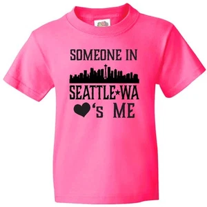 Inktastic Seattle Washington Someone Loves Me Skyline Youth T-Shirt Wa Apparel U - Picture 1 of 9