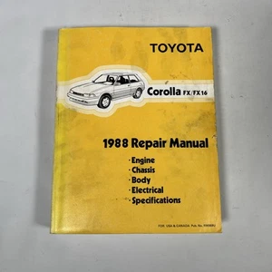 1988 Toyota Corolla FX / FX16 Factory Service Repair Manual PB RM069U - Picture 1 of 4