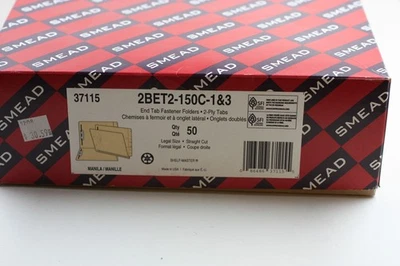 Carpeta de sujeción de pestaña final Smead Smd-37115 - Legal 8,5" X 14" recta, Anx 50 Foto 1 de 4