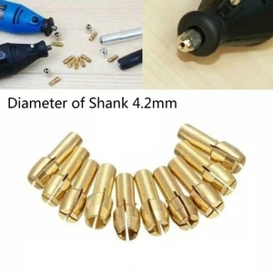 10pz Mandrino smerigliatrice elettrica 4,2mm 0,5-3,2mm mini smerigliatrice mandrino rame - Foto 1 di 8
