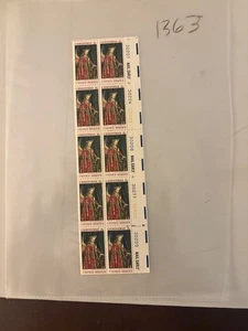 USA Briefmarken Plattenblock - Scott 1363 - Weihnachten 1968 - Kamm. versand! - Bild 1 von 1