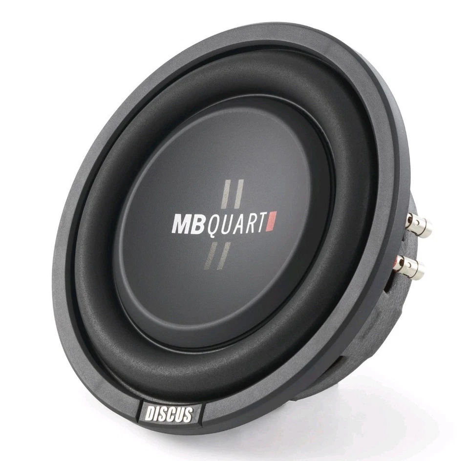MB Quart DS1-204 400 vatios 8 pulgadas poco profundo delgado DVC 4 ohmios coche sub, altavoz único Foto 1 de 4