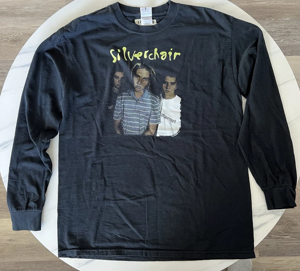 Bota de manga larga Silverchair vintage años 90 grande RARA Foto 1 de 4
