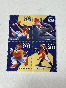 SCOTT STAMP  #2750-2753 CIRCUS PERFORMERS 29 CENT BLOCK OF FOUR - MNH - Picture 1 of 1