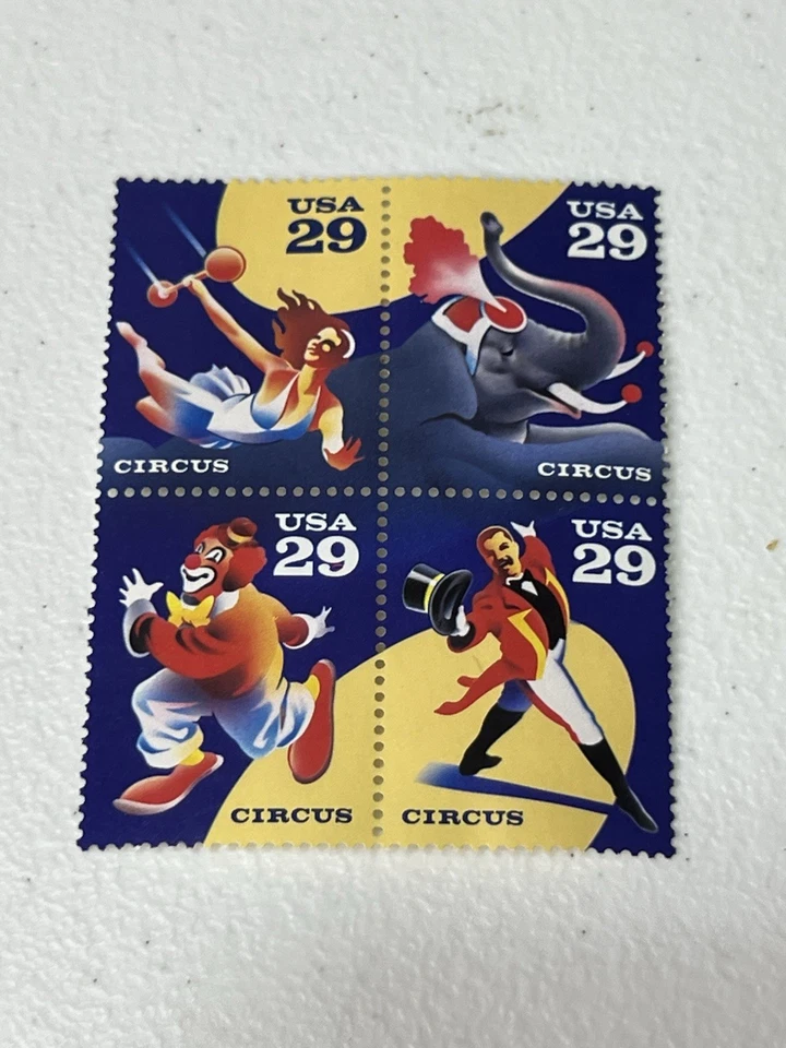 SCOTT STAMP  #2750-2753 CIRCUS PERFORMERS 29 CENT BLOCK OF FOUR - MNH - Image 1 of 1