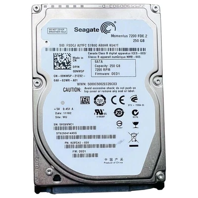 Hard Disk 250GB Seagate SATA 2.5" Internal St9250414asg Notebook Laptop Pc Disk - Image 1 of 2