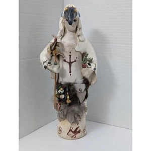 Rara scultura vintage personaggio animale corvo di Susan M Henry nativi americani - Foto 1 di 14