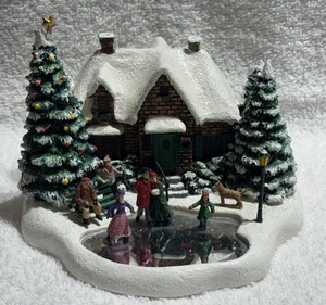 Thomas Kinkase Pattinatori Stagno 2004 Illumina Casa di Natale Teleflora - Foto 1 di 3