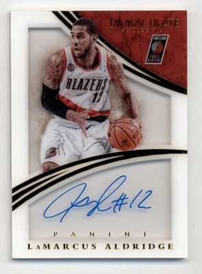 2014-15 Immaculate Collection Shadowbox Signatures LaMarcus Aldridge Auto 13/49 - Image 1 of 2