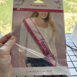 Dolly Party Party Supplies Backwoods Barbie Fringed Sash - Picture 1 of 9