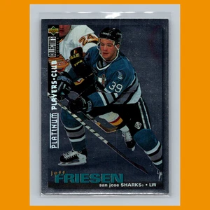 Tarjeta de hockey de platino Jeff Friesen #309 1995-96 Collectors Choice Players Club - Imagen 1 de 3