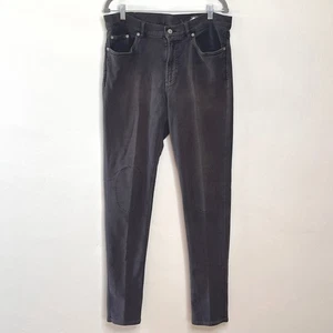 Pantalón de rizo elástico Faherty 5 bolsillos para hombre 34 parche de rodilla de ónix informal trabajo mezclilla - Imagen 1 de 14