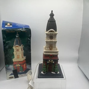 Vintage 2002 Heartland Valley Village Uhrturm Porzellan beleuchtetes Gebäude - Bild 1 von 12