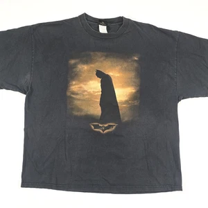 VINTAGE BATMAN STARTS MOVIE PROMO T-SHIRT XXL POSTER ART 2005 Y2K ORIGINAL - Bild 1 von 9